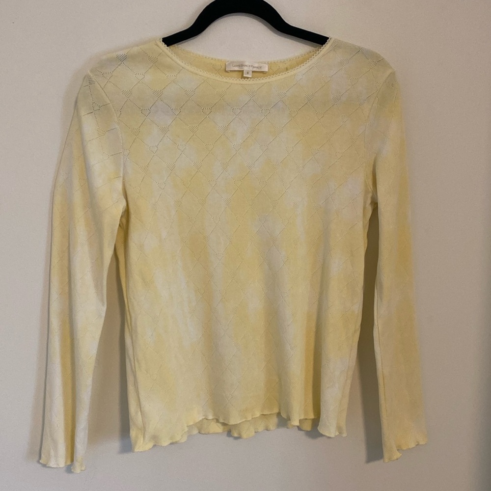 Loveshackfancy Yulia Diamond Detail Top Size Medium
